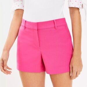 NEW Women's 10 LOFT Ann Taylor 6" Flat Front Chino Khaki Twill Cotton SHORTS P25